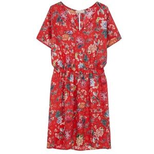 La Fée Maraboutée Floral Print Short Sleeve Dress